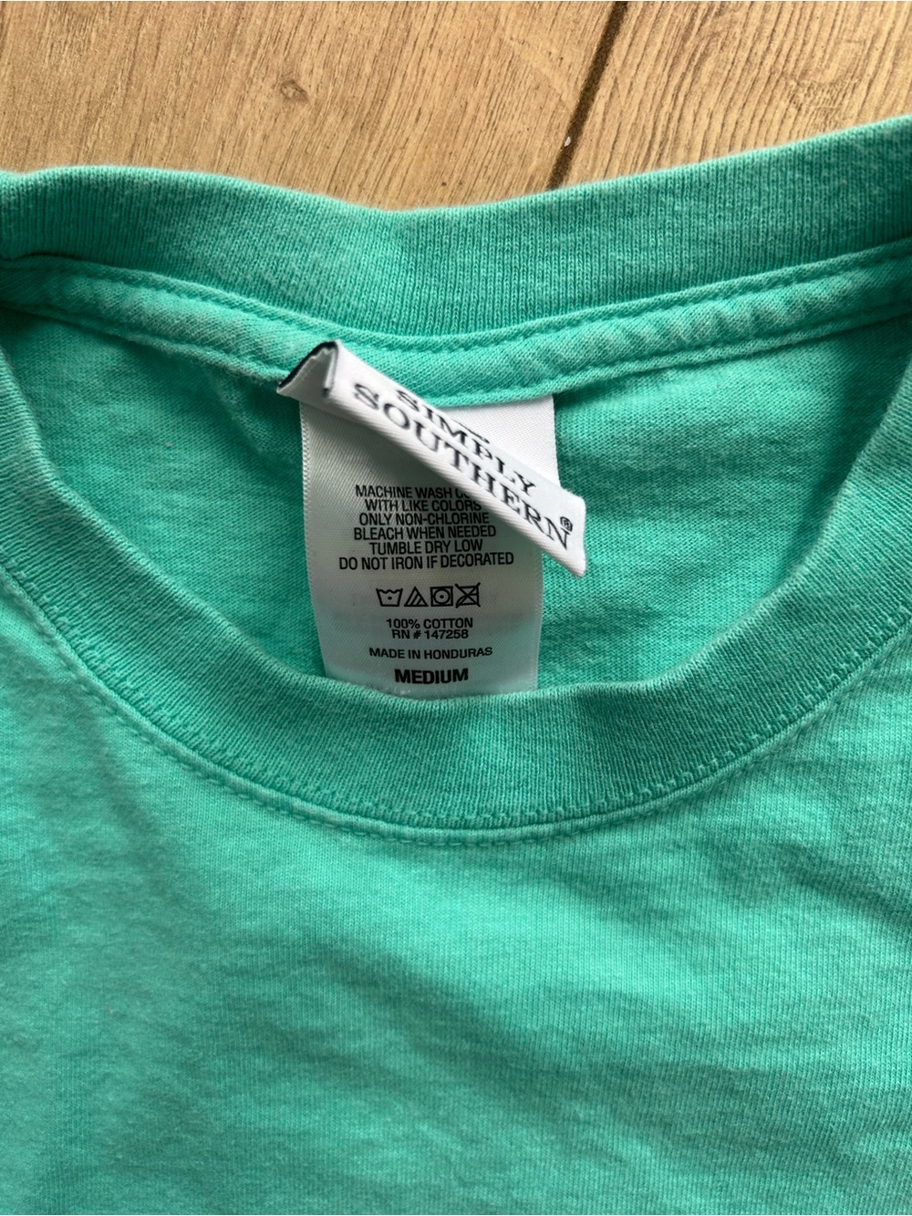 Simply Southern Teal Logo Tee with Pink Accent - Picture 4 of 4